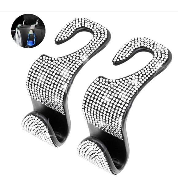 2 Bling Car Seat Hook Storage Holders - Picture 2 of 4